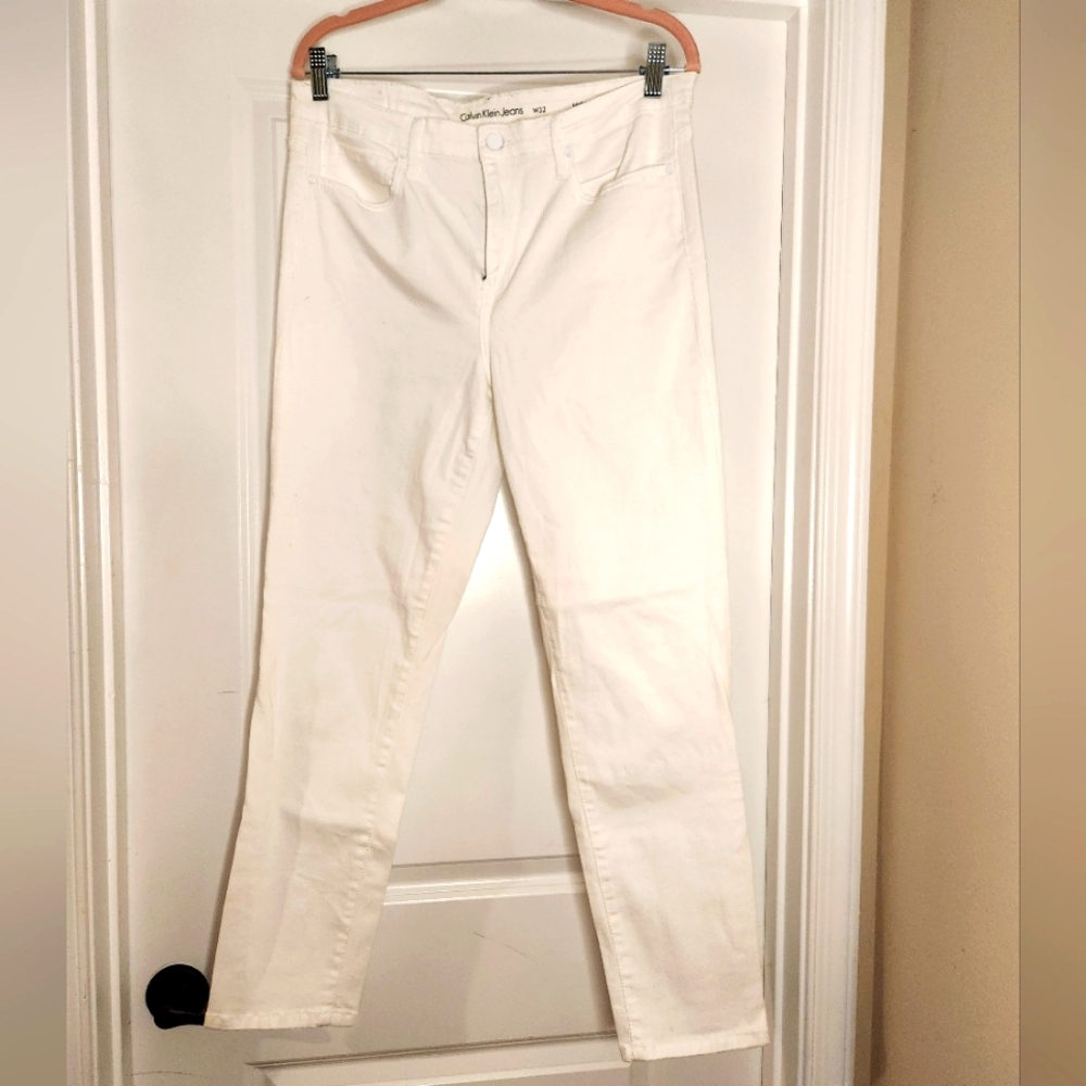 White Calvin Klein High Waisted Leggings